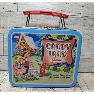 Candy Land Game Tin Lunchbox - Blue and Red 1998